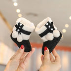Baby Shoes With Soft Soles For Warmth 0-12 Months Old Baby Cotton Winter Socks and Shoes With Fleece Before Learning To Walk