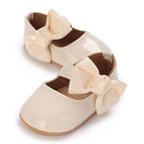 0-1 Year Old Baby Walking Shoes PU Leather Soft Sole Anti Slip Butterfly Bow Newborn Baby Shoes Breathable Anti Slip