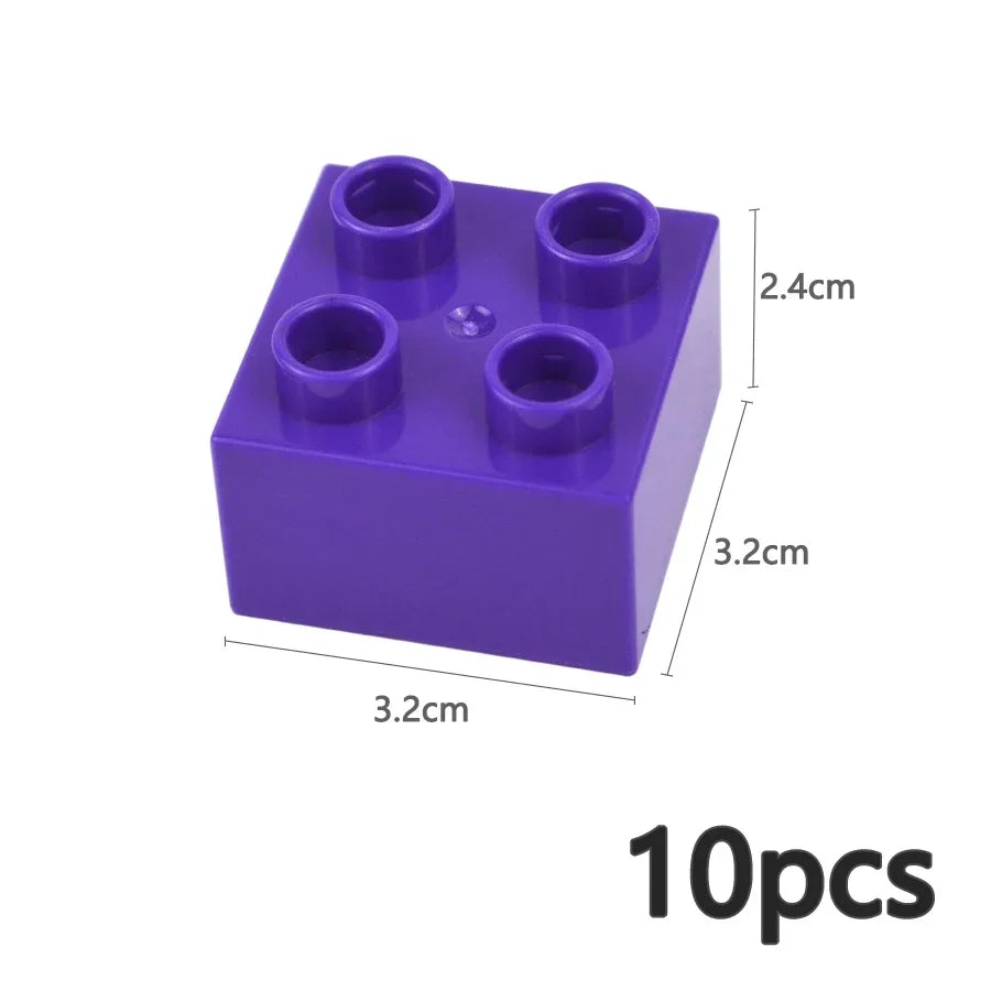 DIY Big Size Bulk Bricks Creative Thick Building Blocks Educational Kid Toys Slope Thin Large Particles Compatible With Duploes