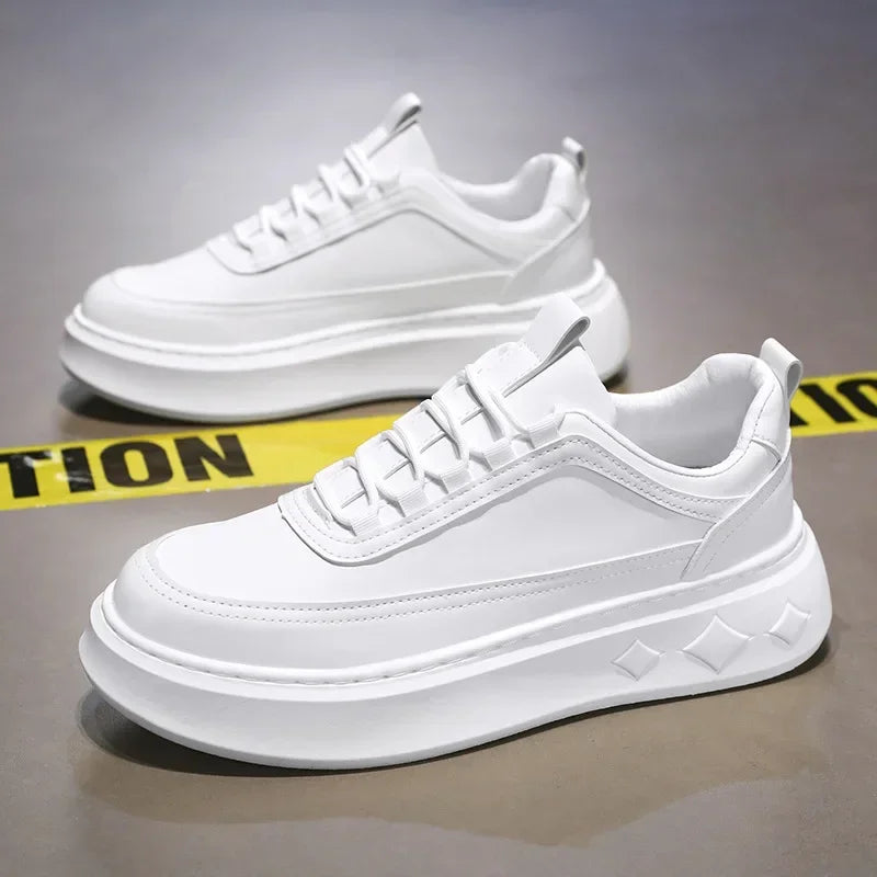 Summer Increase Height Men Shoes The New Breathable  Thick Sole Sneakers Casual  High Quality White Shoes
