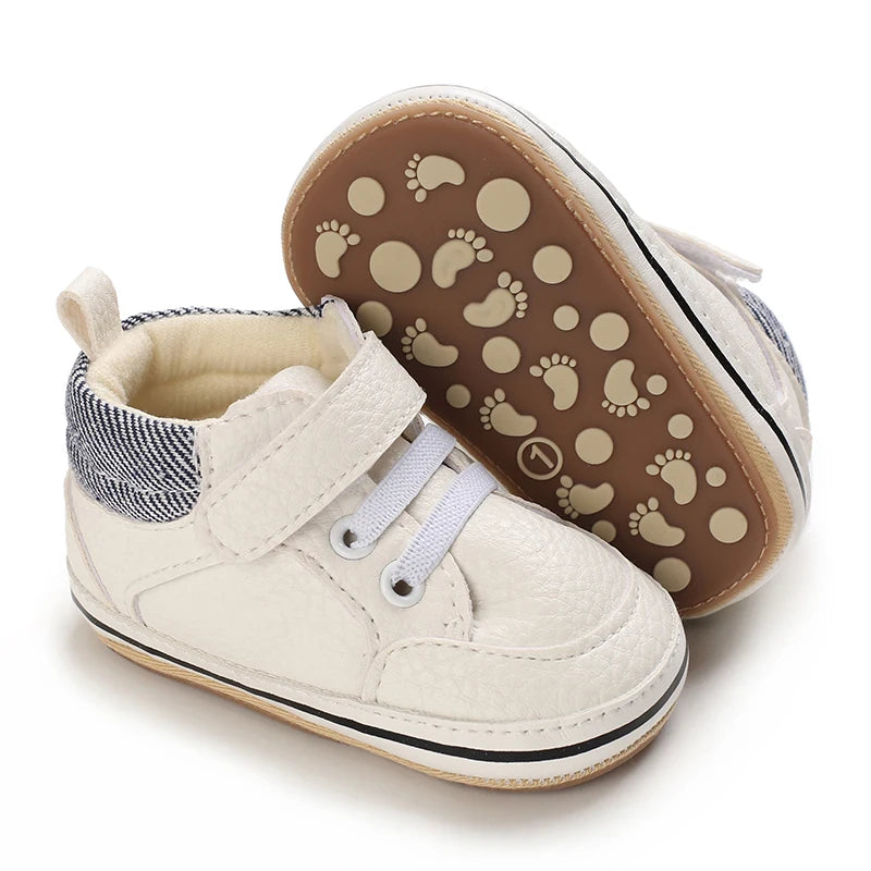 0-1Year New Baby Shoes Retro Leather Boy Girl Shoes Multicolor Toddler Rubber Sole Anti-slip First Walkers Infant Newborn