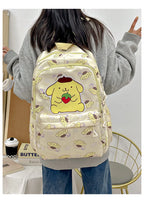 Sanrio Start Of School Season Backpack Anime Kuromi Cinnamoroll Student Bag Large Capacity Women Bag For Children Girls Gift ﻿