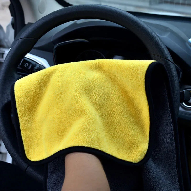Car Wash Towel 2/3pcs Microfiber Super Absorbency Car Cleaning Cloth Drying Double-Sided Auto Towels Car Care Detailing