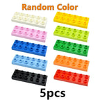DIY Big Size Bulk Bricks Creative Thick Building Blocks Educational Kid Toys Slope Thin Large Particles Compatible With Duploes