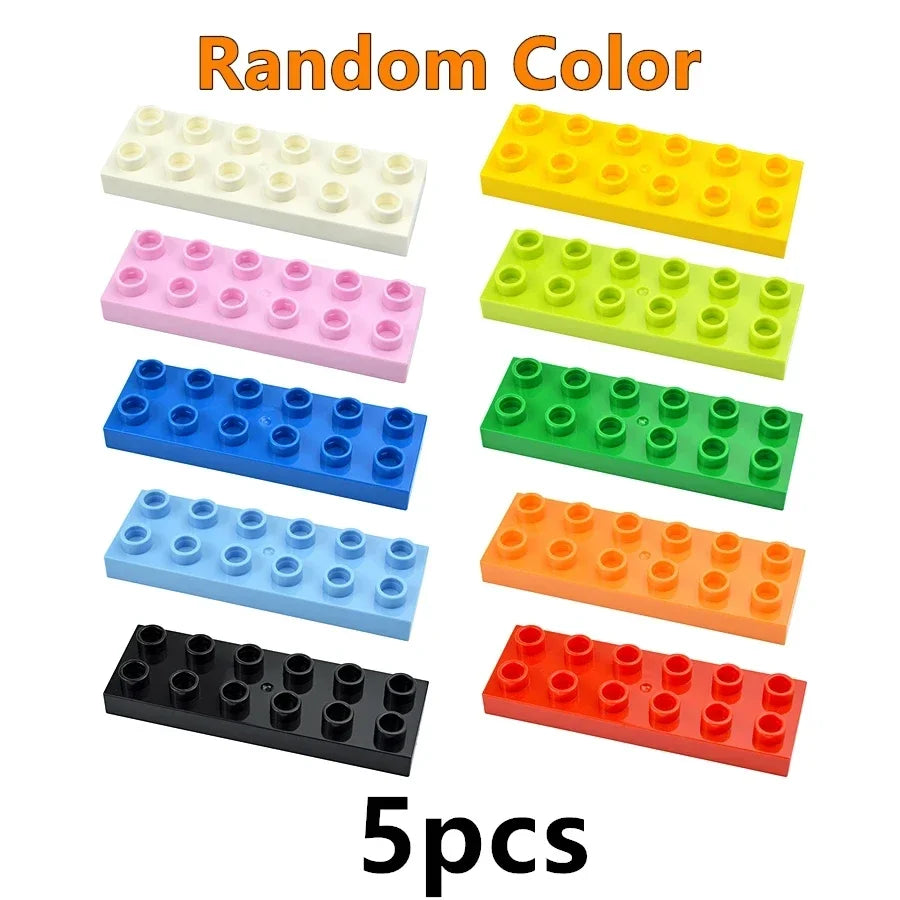 DIY Big Size Bulk Bricks Creative Thick Building Blocks Educational Kid Toys Slope Thin Large Particles Compatible With Duploes