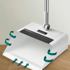 Broom Dustpan Floor Brush Set Indoor Non-stick Hair Long Handle Thickened Broom With Stand Up Dustpan Combo Set Home Clean Tools