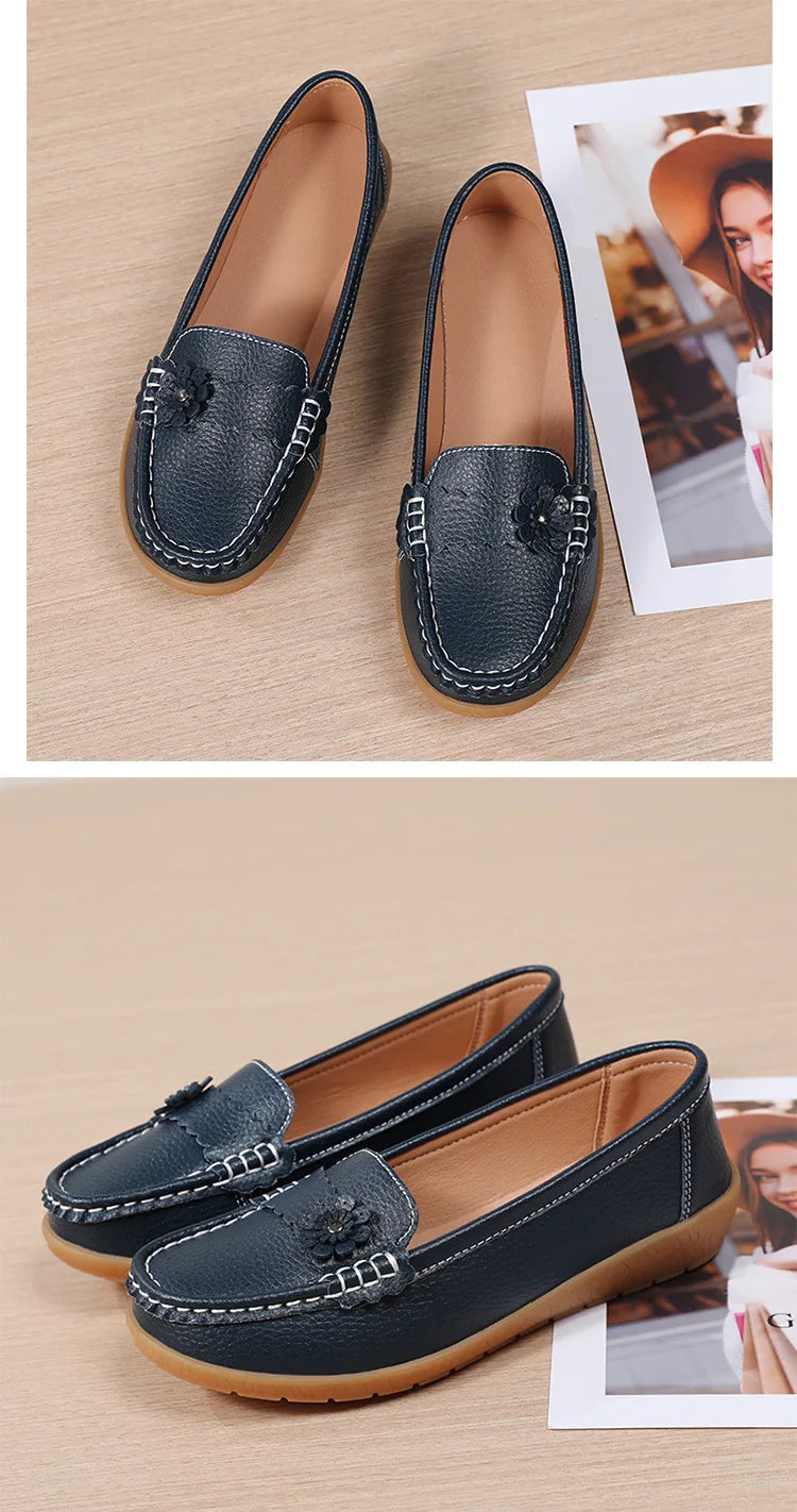 Fashion Genuine Leather Women Flats Tenis Shoes Woman Moccasins Women Shoe Footwear Women Shoes Retro Plus Size Female Footwear