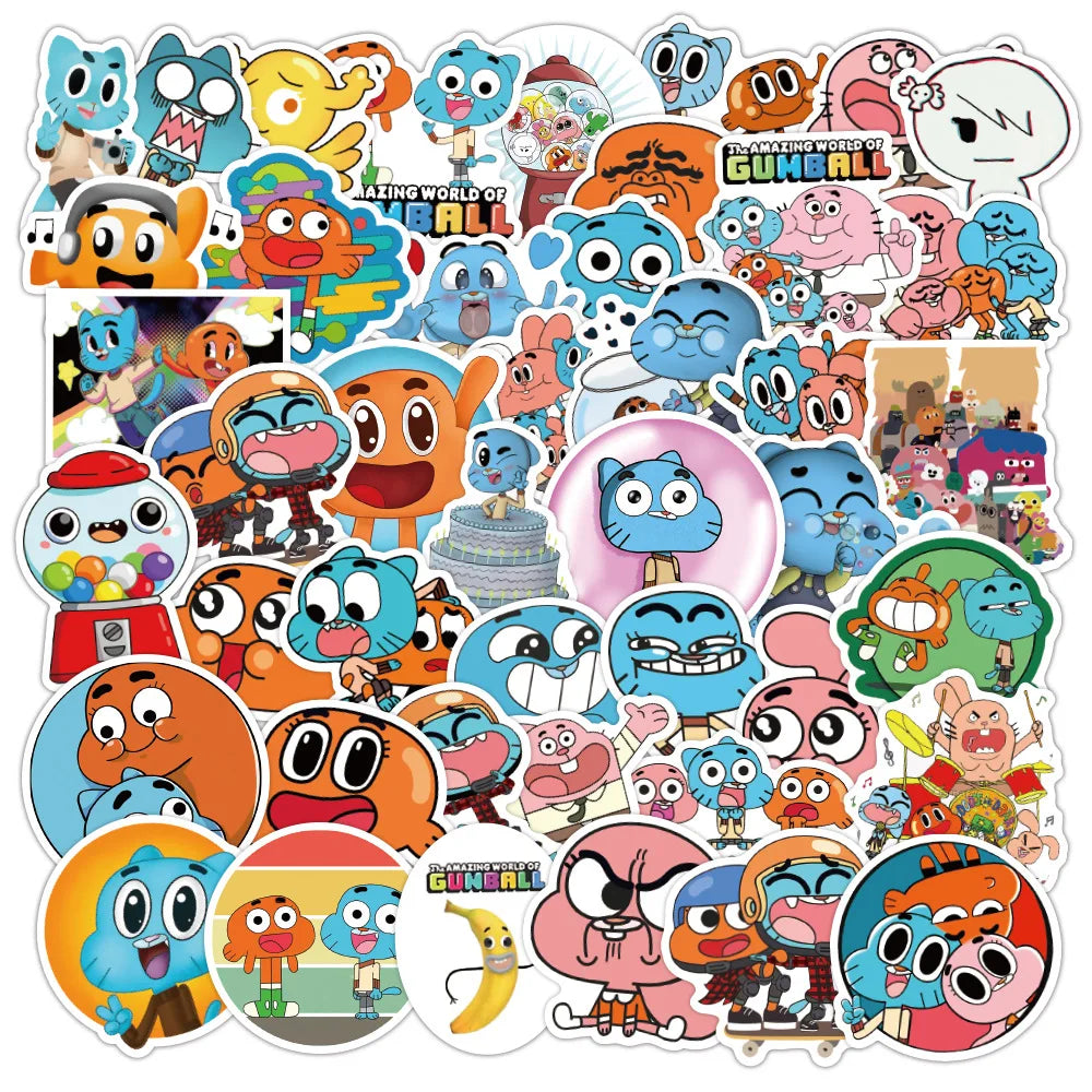 10/50PCS Funny Animation The Amazing World of Gumball Stickers Cute Personality Creative Doodle Decals Toys Gifts for Scrapbook