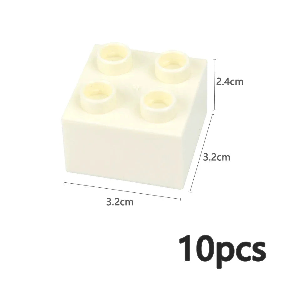 DIY Big Size Bulk Bricks Creative Thick Building Blocks Educational Kid Toys Slope Thin Large Particles Compatible With Duploes