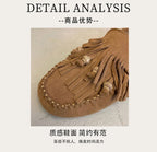 Soft Soled Retro Women Shoes Spring New Round Flat Shoe Fashion Womens Tassel Bean Shoes Casual Women Sports Shoe Zapatosbaratos