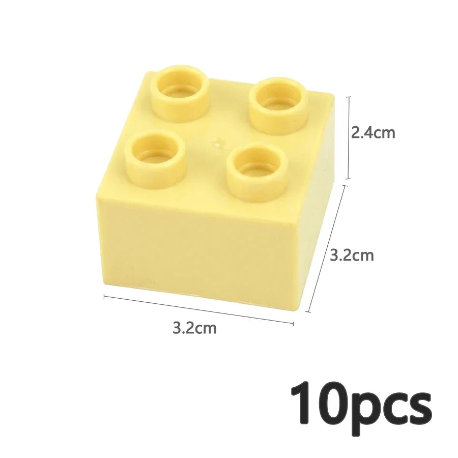 DIY Big Size Bulk Bricks Creative Thick Building Blocks Educational Kid Toys Slope Thin Large Particles Compatible With Duploes