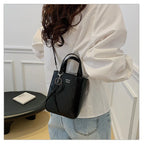 Korean Women Bag Silver Mini Small Square Bag Texture Vogue Versatile Shoulder Purses Crossbody Bag Lady Handbags