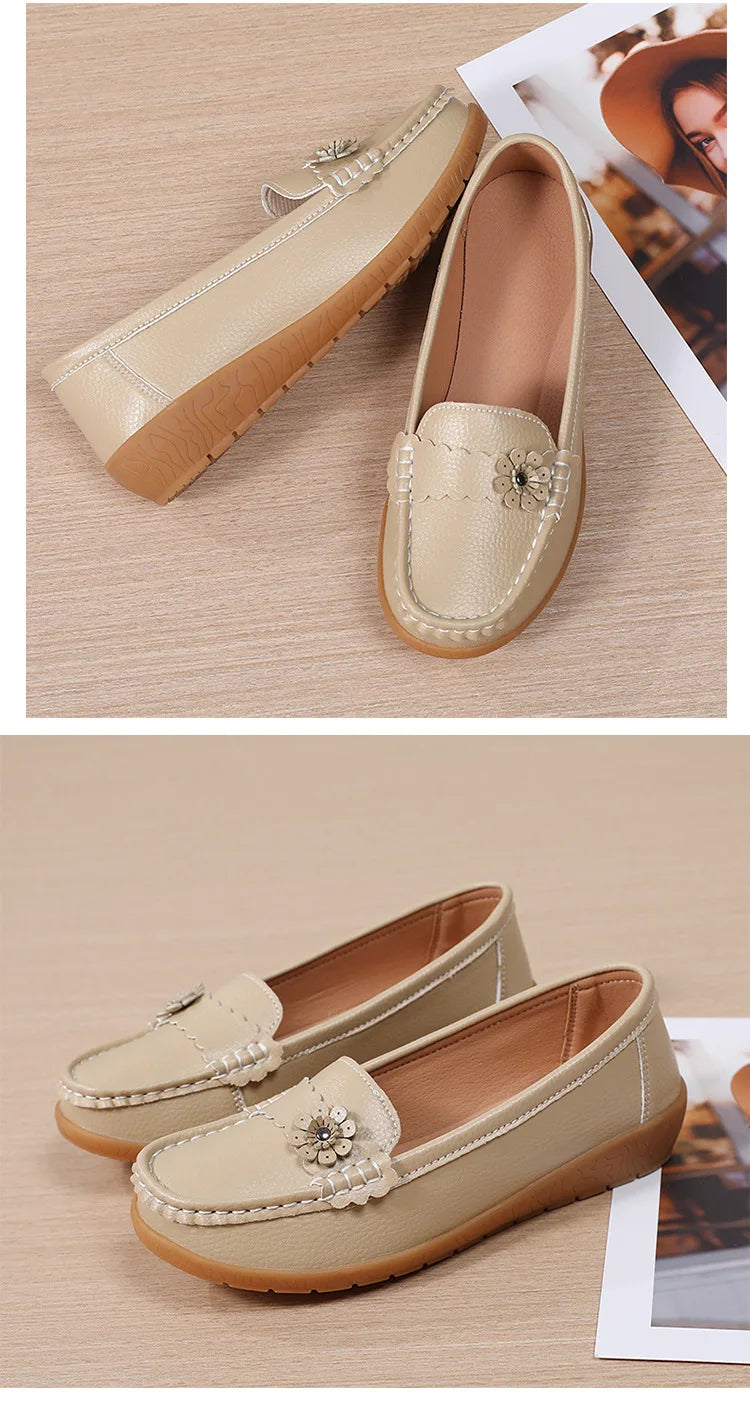 Fashion Genuine Leather Women Flats Tenis Shoes Woman Moccasins Women Shoe Footwear Women Shoes Retro Plus Size Female Footwear