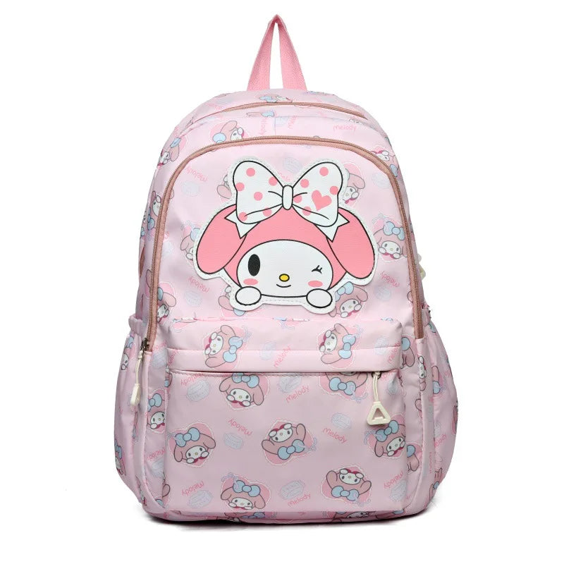Sanrio Start Of School Season Backpack Anime Kuromi Cinnamoroll Student Bag Large Capacity Women Bag For Children Girls Gift ﻿