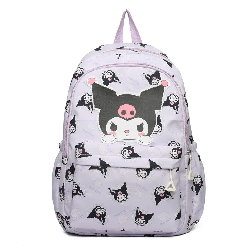 Sanrio Start Of School Season Backpack Anime Kuromi Cinnamoroll Student Bag Large Capacity Women Bag For Children Girls Gift ﻿