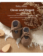 Baby Shoes Knit Newborn Boy Girls Bed Boots Fashion Cute Bow Infant Clothing Accessories Toddler Children Shallow Footwear 0-18M