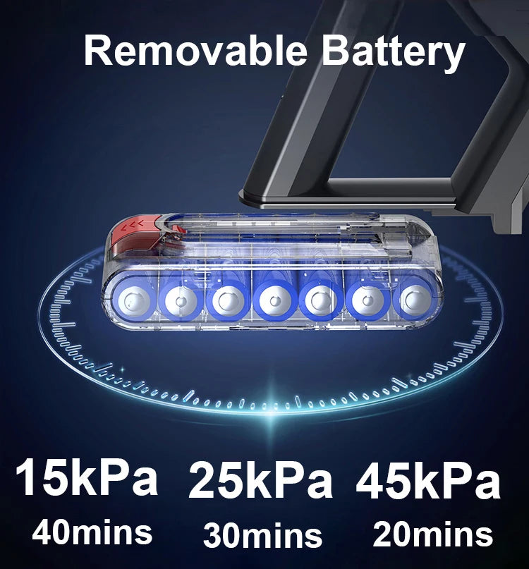 550W Cordless Vacuum Cleaner 45000Pa,Stick Vacuum with Touch Display,Removable Battery,Handheld Dust Cleaners For Home Clean