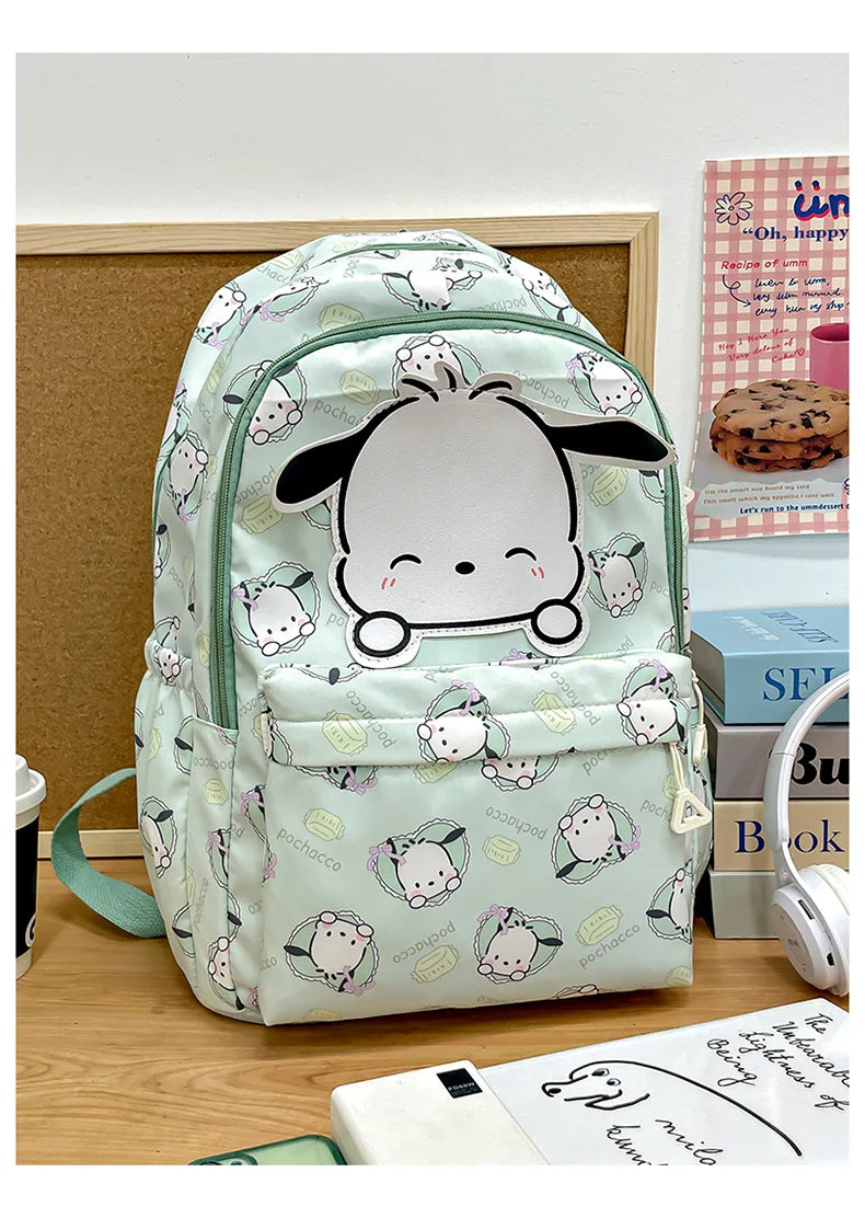 Sanrio Start Of School Season Backpack Anime Kuromi Cinnamoroll Student Bag Large Capacity Women Bag For Children Girls Gift ﻿