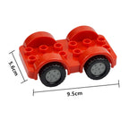 Big Size Track Bricks Train Straight Curved Switch Railway City View  Large Building Bricks Wheel Bridge Toys Compatible Duploes