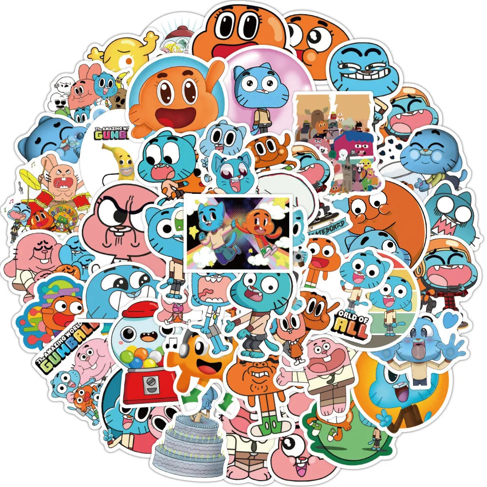 10/50PCS Funny Animation The Amazing World of Gumball Stickers Cute Personality Creative Doodle Decals Toys Gifts for Scrapbook
