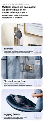 Super Magnetic Phone Stand 360° Rotating Desktop Car Holder Vacuum Adsorption Strong Magnetism Car Mount Phone Holder