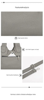 Angelkiss Women Bag Large Handbags Satchel Top-handle PU Shoulder Bag Vintage Dumpling Pack Multi-pockets Shoulder Bags Purse