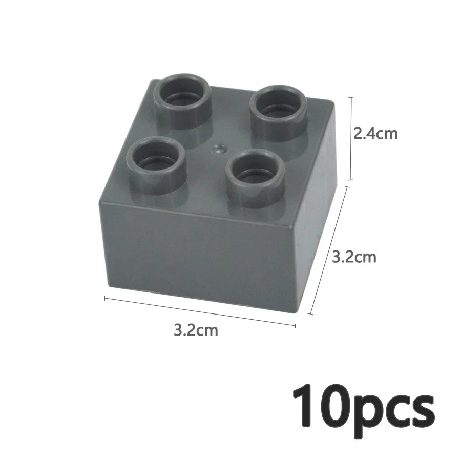 DIY Big Size Bulk Bricks Creative Thick Building Blocks Educational Kid Toys Slope Thin Large Particles Compatible With Duploes