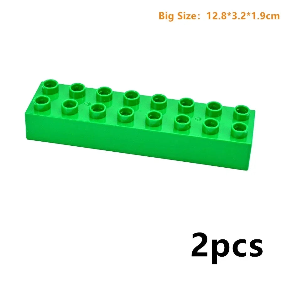DIY Big Size Bulk Bricks Creative Thick Building Blocks Educational Kid Toys Slope Thin Large Particles Compatible With Duploes