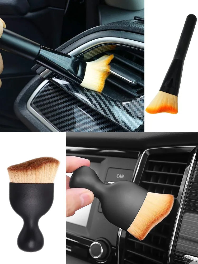 2pcs Multipurpose Cleaning Brush for Car Interior Air Conditio Outlet Crevice Dust Removal Brushes Office Home Clean Brush Tools
