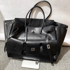 Brand Tote Bag Rodeo Lock Design Women Bag High-quality Soft Pu Leather Handbag Large-capacity Storage Bag Commuter Shoulder Bag