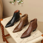 2024 New Autumn Winter Women Boots Fashion Pointed Toe Chelsea Boots for Women Ankle Boots Retro Ladies Women Shoes