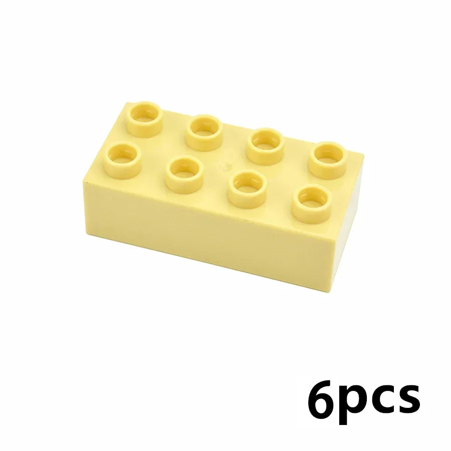 DIY Big Size Bulk Bricks Creative Thick Building Blocks Educational Kid Toys Slope Thin Large Particles Compatible With Duploes