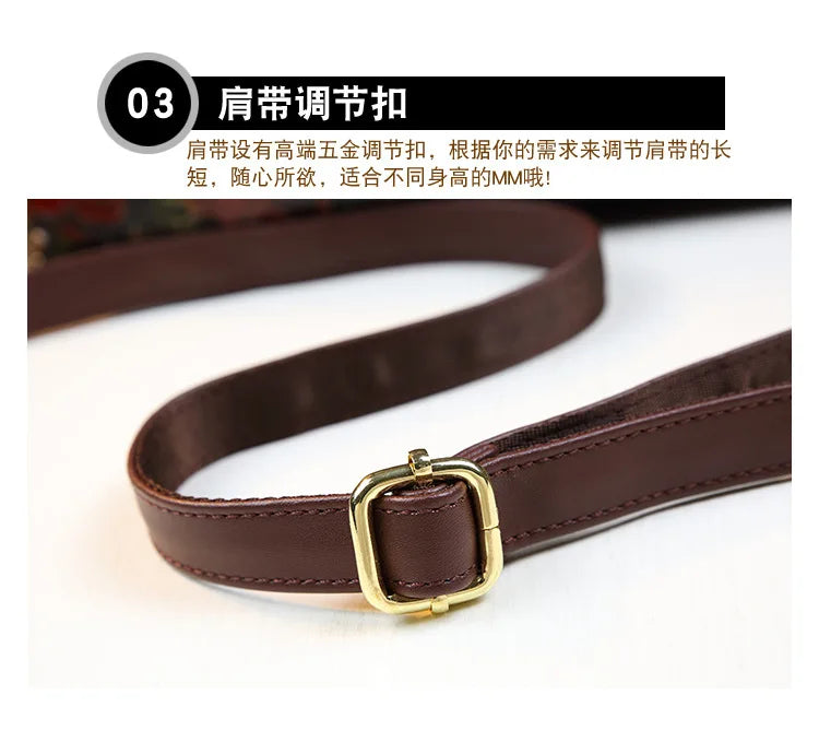 Light Luxury PU Leather Tote Bag Large Capacity Crossbody Women Bag Fashion Vintage Flower Pattern Purse and Handbag