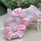 Dollbling Baby Shoes Baby Girl Shoes Wedding Party Photography First Walker Sewing Pearls