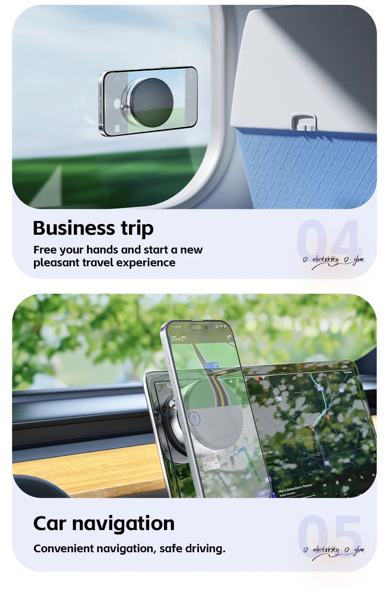 Super Magnetic Phone Stand 360° Rotating Desktop Car Holder Vacuum Adsorption Strong Magnetism Car Mount Phone Holder