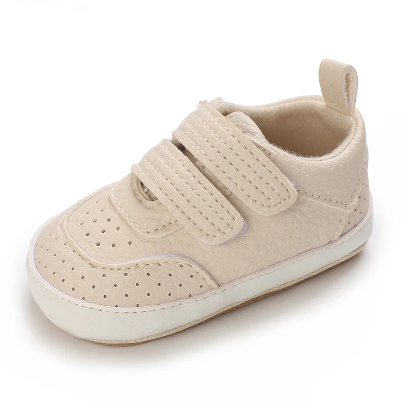 0-1Year New Baby Shoes Retro Leather Boy Girl Shoes Multicolor Toddler Rubber Sole Anti-slip First Walkers Infant Newborn