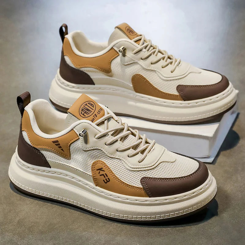 casual shoes fashion men's four season breathable comfortable outdoor thick sole anti slip wear-resistant versatile casual shoes