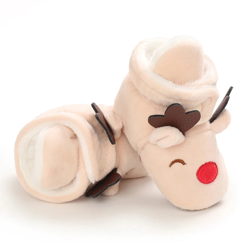 Winter Warm Baby Shoes Children's Shoes 0-1 Year Old Soft Soled Cotton Shoes Men's and Women's Baby Plush Shoes Snow Boots