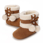 Baby Shoes With Soft Soles For Warmth 0-12 Months Old Baby Cotton Winter Socks and Shoes With Fleece Before Learning To Walk