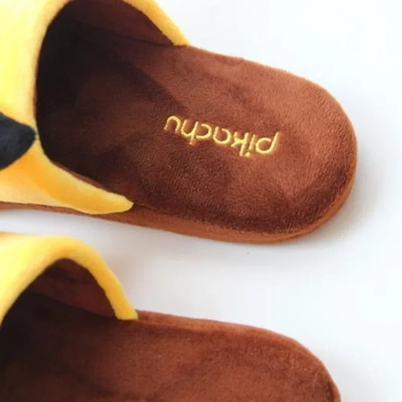 Pikachus Slippers Women Soft Home Cotton Slipper Winter Indoor Light Comfort Floor Shoes Cartoon Women Shoes