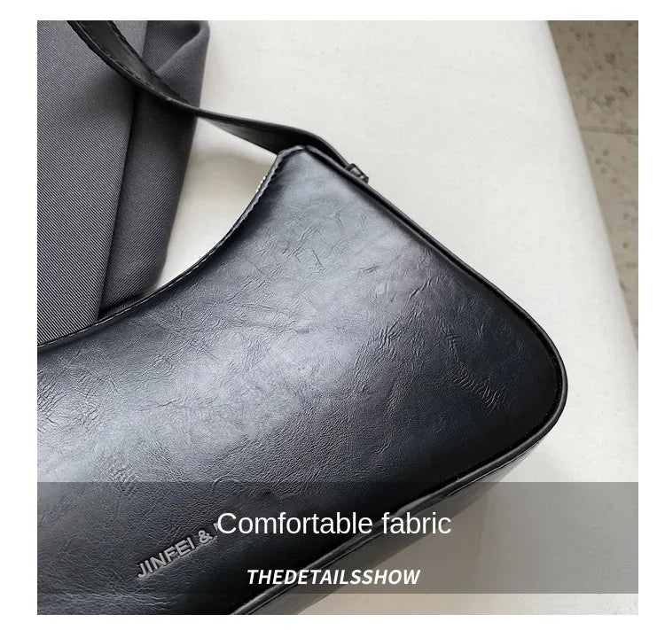 Small Cute Underarm Shoulder Bags for Women 2024 Trend Design Leather Handbags and Purses Y2K Silver Red Hand Bag Women Bag