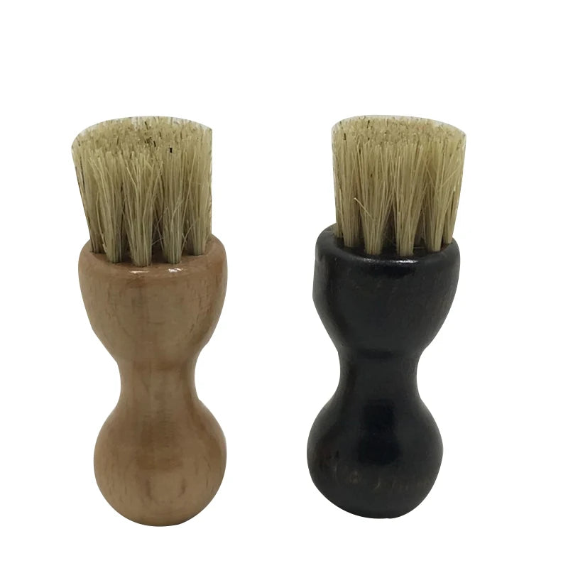 Mini Buffing Brush For Cleaning Shoes Hog Bristle Brushes Boot Shoes Cleaner Leather Shoes Supplies Gourd Brush Home Clean Tool