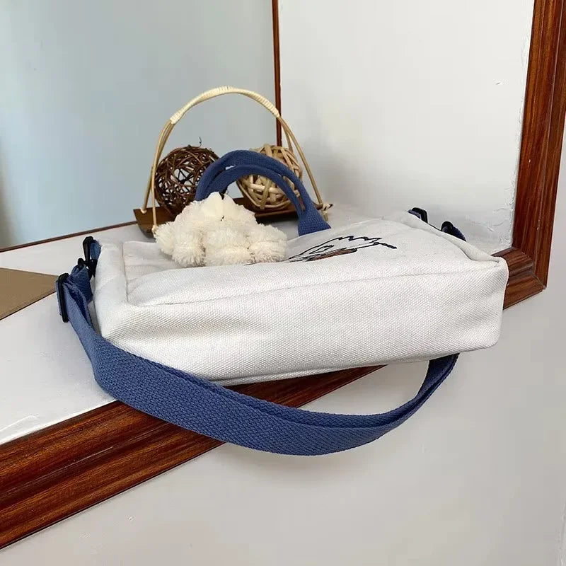 Cartoon Totoro Canvas Women Bag Boys Girl Simple Light Handbag Tote Bags Cute Cartoon Anime Crossbody Shoulder Packet Gift