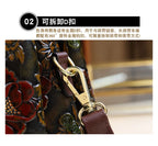 Light Luxury PU Leather Tote Bag Large Capacity Crossbody Women Bag Fashion Vintage Flower Pattern Purse and Handbag