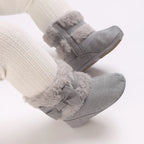 Baby Shoes With Soft Soles For Warmth 0-12 Months Old Baby Cotton Winter Socks and Shoes With Fleece Before Learning To Walk
