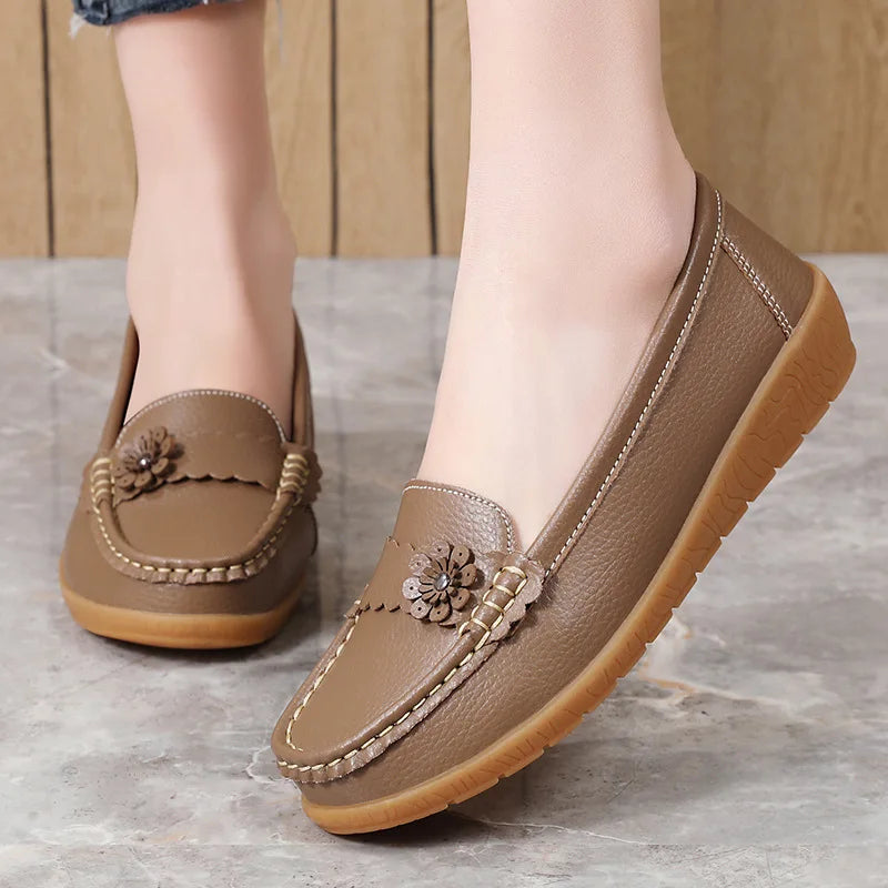 Fashion Genuine Leather Women Flats Tenis Shoes Woman Moccasins Women Shoe Footwear Women Shoes Retro Plus Size Female Footwear