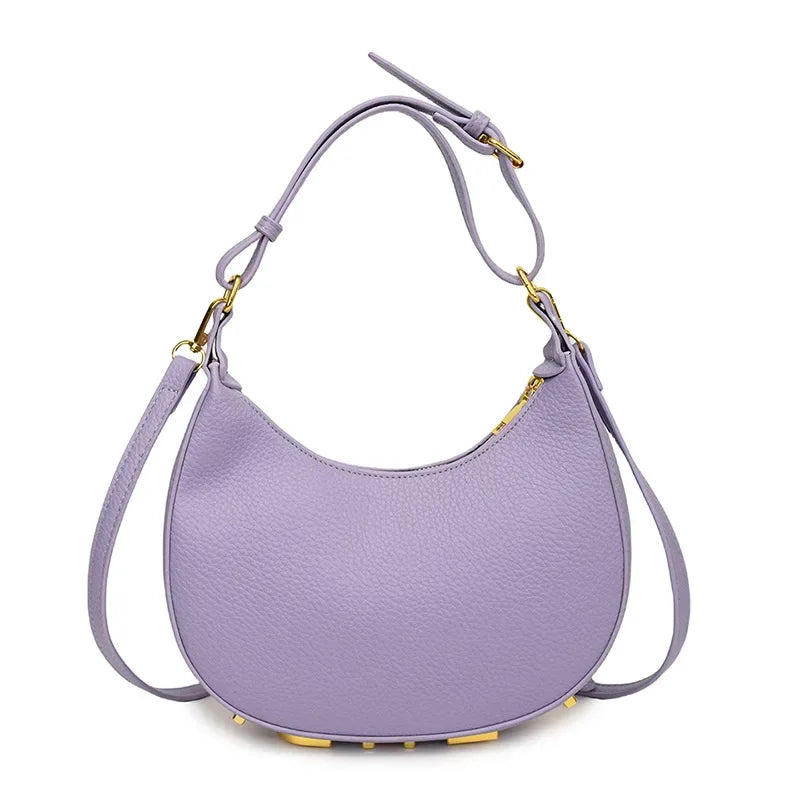 French handbag women bag semi-circular crescent single shoulder armpit bag fashionable commuting niche letter crossbody handbag