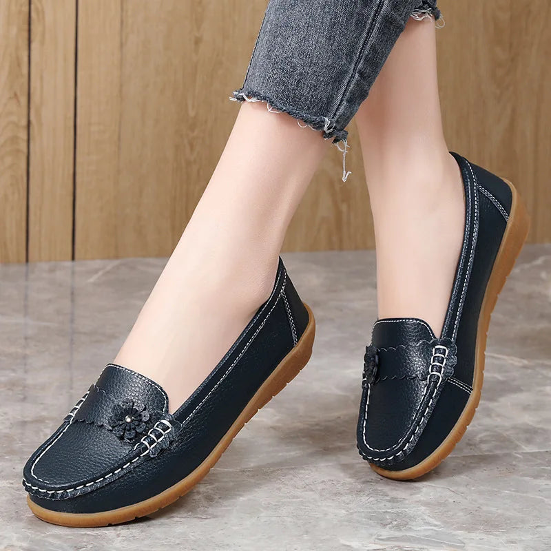 Fashion Genuine Leather Women Flats Tenis Shoes Woman Moccasins Women Shoe Footwear Women Shoes Retro Plus Size Female Footwear
