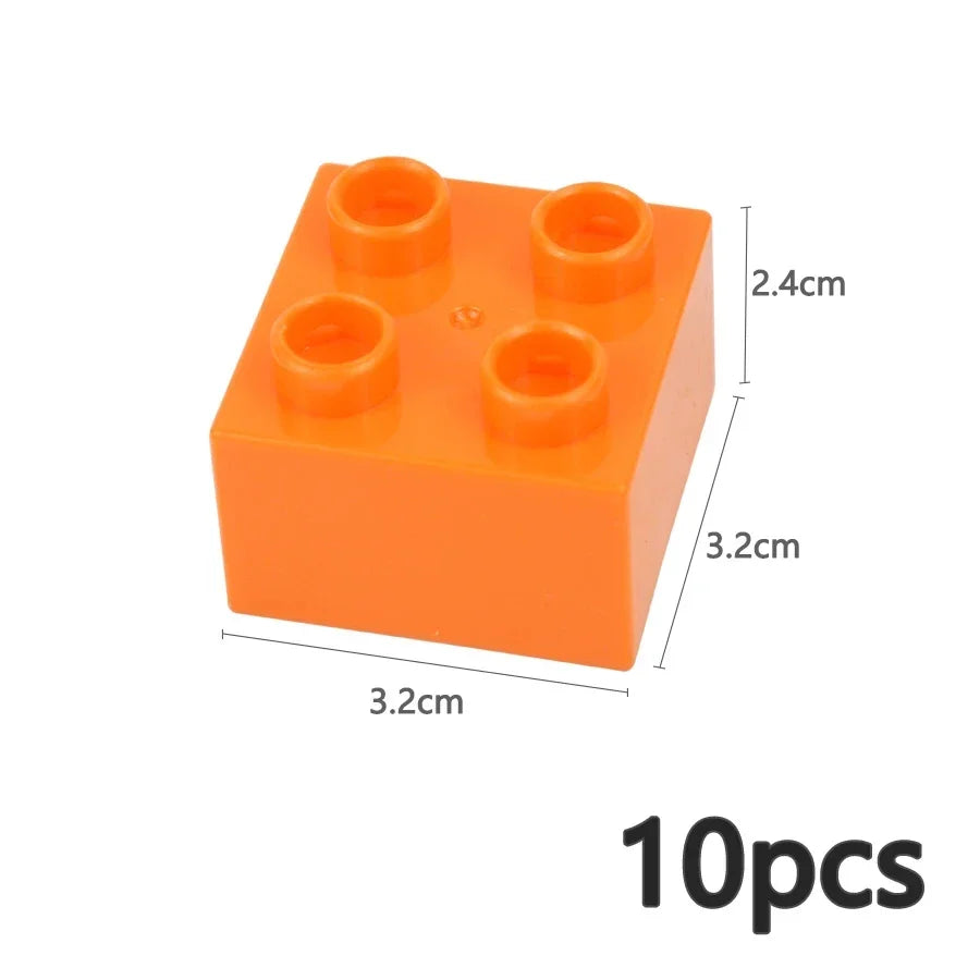 DIY Big Size Bulk Bricks Creative Thick Building Blocks Educational Kid Toys Slope Thin Large Particles Compatible With Duploes