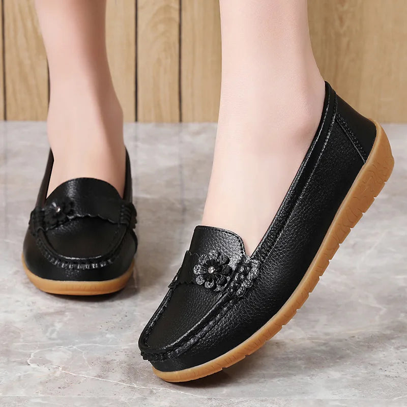 Fashion Genuine Leather Women Flats Tenis Shoes Woman Moccasins Women Shoe Footwear Women Shoes Retro Plus Size Female Footwear